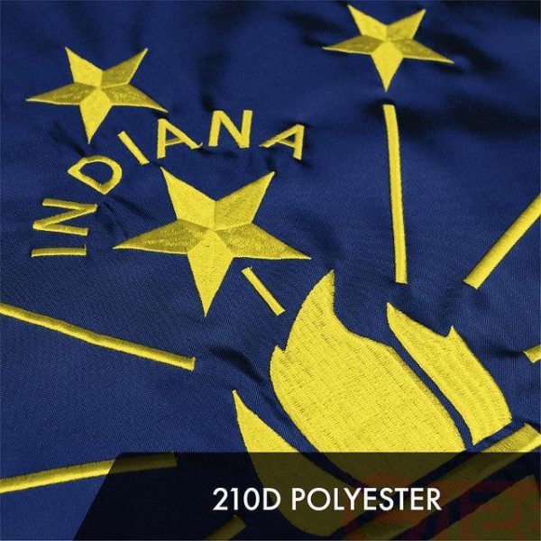 Indiana IN State Flag 3x5 Ft 5-Pack Embroidered Polyester By G128 - Image 4