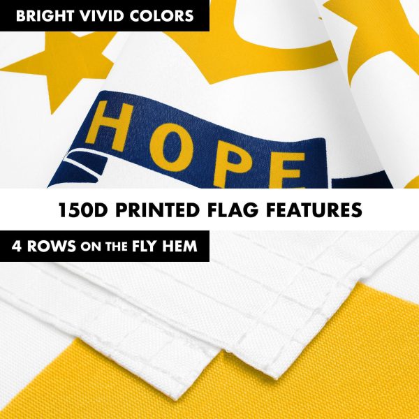 G128 Combo Pack: 6 Ft Tangle Free Spinning Flagpole (Silver) & Rhode Island Flag 3x5 Ft Printed 150D Polyester, Brass Grommets (Flag Included) Aluminum Flag Pole - Image 5