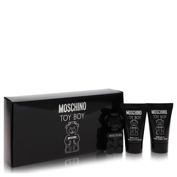 Moschino Gift Set -- .17 oz Mini EDP + .8 oz Shower Gel + .8 oz After Shave Balm for Men