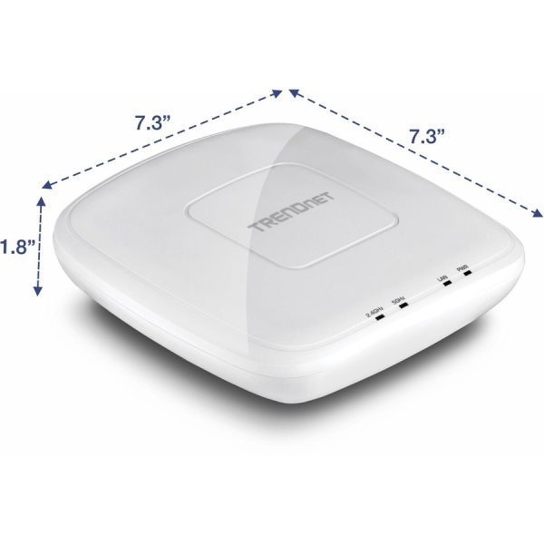 TRENDnet AC1750 Dual Band PoE Access Point, 1300Mbps WiFi AC+450 Mbps WiFi N, WDS Bridge, WDS Station, Repeater Modes, Band Steering, WiFi Traffic Shaping, IPv6, White, TEW-825DAP - Image 4