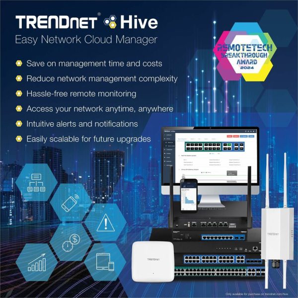 TRENDnet AC1750 Dual Band PoE Access Point, 1300Mbps WiFi AC+450 Mbps WiFi N, WDS Bridge, WDS Station, Repeater Modes, Band Steering, WiFi Traffic Shaping, IPv6, White, TEW-825DAP - Image 10