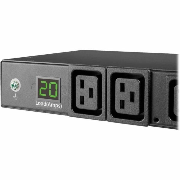 Eaton Tripp Lite Series 3.7kW 208/230V Single-Phase Local Metered PDU - 8 C13 & 2 C19 Outlets, L6-20P Input, 6 ft. Cord, 1U - Image 2