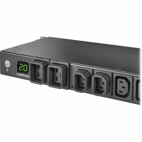 Eaton Tripp Lite Series 3.7kW 208/230V Single-Phase Local Metered PDU - 8 C13 & 2 C19 Outlets, L6-20P Input, 6 ft. Cord, 1U - Image 3