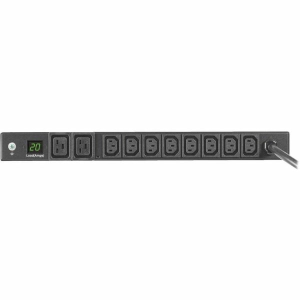 Eaton Tripp Lite Series 3.7kW 208/230V Single-Phase Local Metered PDU - 8 C13 & 2 C19 Outlets, L6-20P Input, 6 ft. Cord, 1U - Image 6