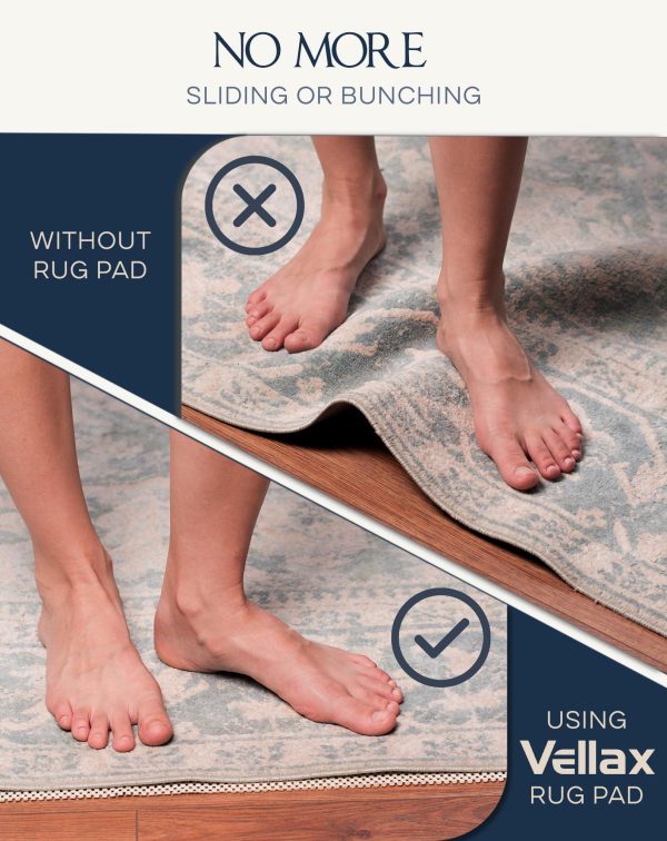 Non Slip Rug Pad Gripper   2 x 4 Ft Anti Skid Carpet Mat Provides Protection for Hardwood Floors and Hard Surfaces Extra Strong Grip and Thick Padding for Safe and in Place Your Area Rugs & Runners - Image 5