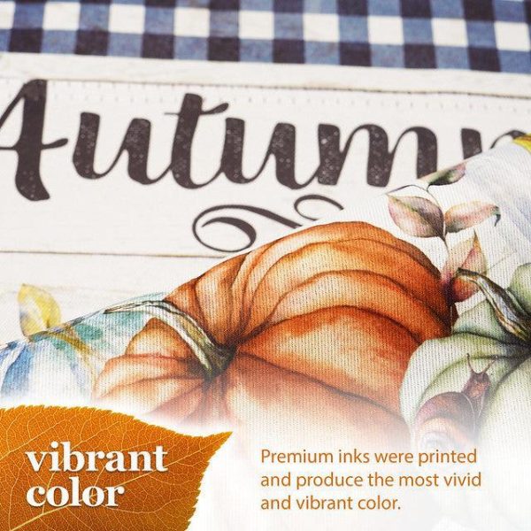 G128 Garden Flag Autumn Blessings Pumpkins and Flower Vases | 12x18 Inch | Printed Blockout Polyester - Fall Decoration - Image 6