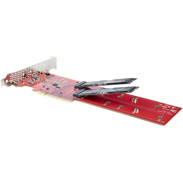 StarTech.com Dual M.2 PCIe SSD Adapter Card, x8 / x16 Dual NVMe or AHCI M.2 SSD to PCI Express 4.0, Up to 7.8GBps/Drive, For 2242/2260/2280/22110mm PCIe M-Key M2 SSDs, Bifurcation Required - PC/Linux Compatible - Image 7