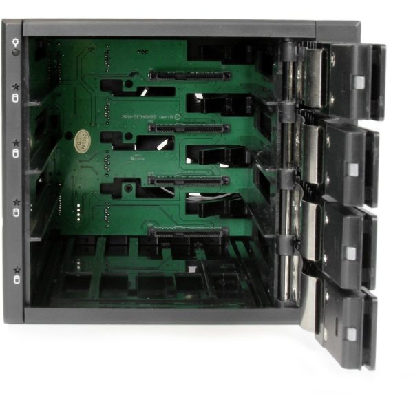 StarTech.com 4 Bay Aluminum Trayless Hot Swap Mobile Rack Backplane for 3.5in SAS II/SATA III - 6 Gbps HDD - Image 4