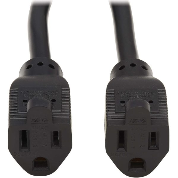 Eaton Tripp Lite Series Extension Cord Y Splitter, Right-Angle NEMA 5-15P to 2x NEMA 5-15R - Heavy Duty, 15A, 120V, 14 AWG, 1 ft. (0.3 m), Black - Image 3