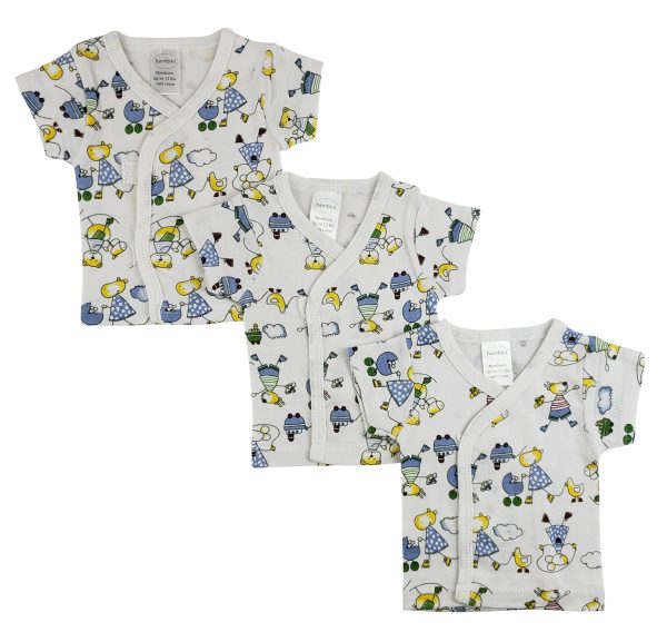 White Side Snap Short Sleeve Shirt - 3 Pack Cs_0204