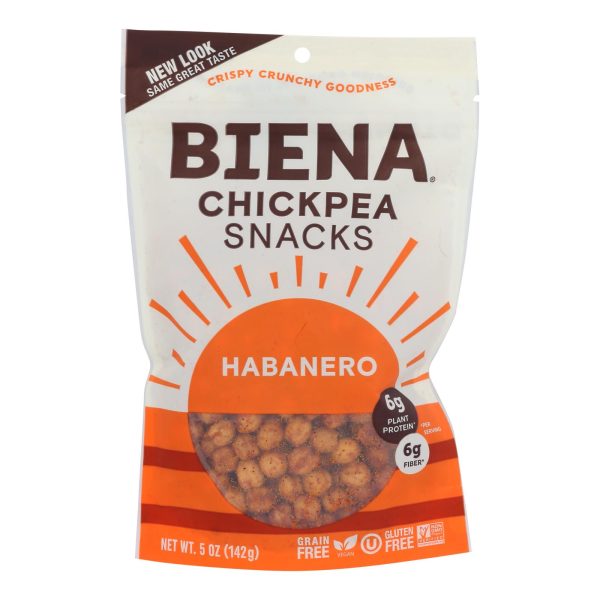 Biena Chickpea Snacks - Habanero - Case of 8 - 5 oz. - Image 3