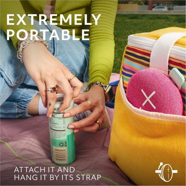 ULTIMATE EARS MINIROLL Ultra-Portable Waterproof Bluetooth Speaker, Big Bass, IP67 Dustproof, 131 ft (40 m) Range - Calming Pink - Image 2