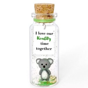 Cute Girlfriend and Boyfriend Gifts Personalized Anniversary Present for Her Him Custom Birthday Gift Idea for Women Men (I Love Our Koality Time Together Gift Bottle)
