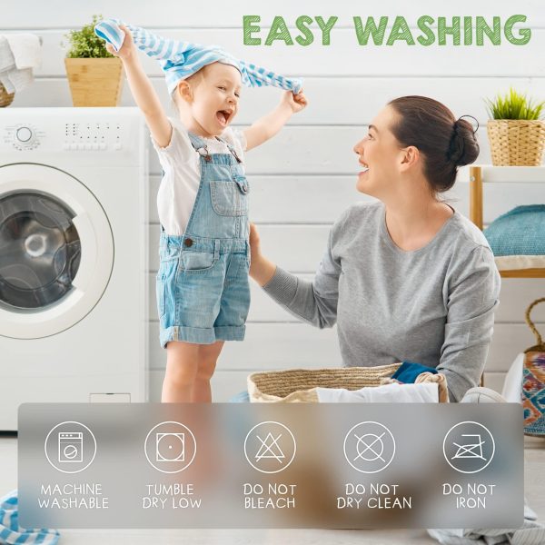 PUREVACY Hooded Baby Towels 33 x 33 Inches with Elephant Face. Light Gray Baby Bath Towels Hooded with Ears. 100% Woven Terry Cotton Hooded Towels for Baby Girl and Boy. Soft Toddler Towels for Kids - Image 6
