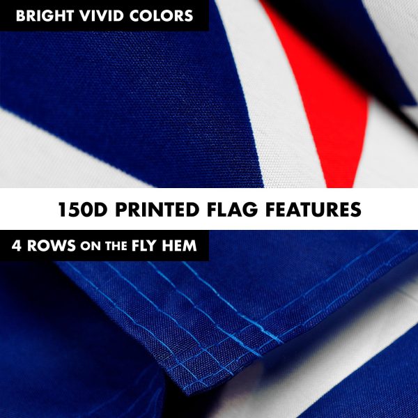 G128 Combo Pack: 6 Feet Tangle Free Spinning Flagpole (Black) Australia Australian Flag 3x5 ft Printed 150D Brass Grommets (Flag Included) Aluminum Flag Pole - Image 5