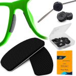 Eyeglass Nose Pads Anti Slip - Eye Glasses Nose Pad 0.5 mm - Silicone Nose Bridge Pads - Nose Grips Non Slip Piece - Sunglass Nose Pads Guards - (16 Pairs) 0.5mm x 7mm x 16mm