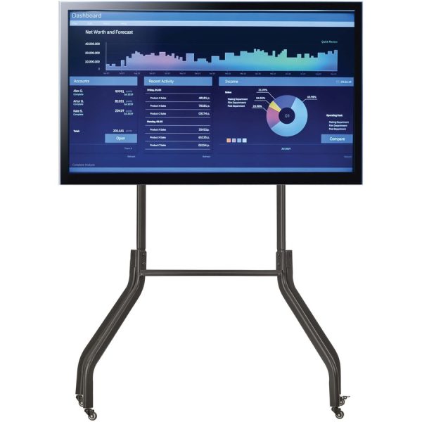 Eaton Tripp Lite Series Rolling TV Cart for 42" to 65" Displays, Wide Legs, Locking Casters - Image 5