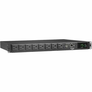 Eaton Tripp Lite Series 1.44kW 120V Single-Phase ATS/Monitored PDU - 8 NEMA 5-15R Outlets, Dual 5-15P Inputs, 12 ft. Cords, 1U, TAA