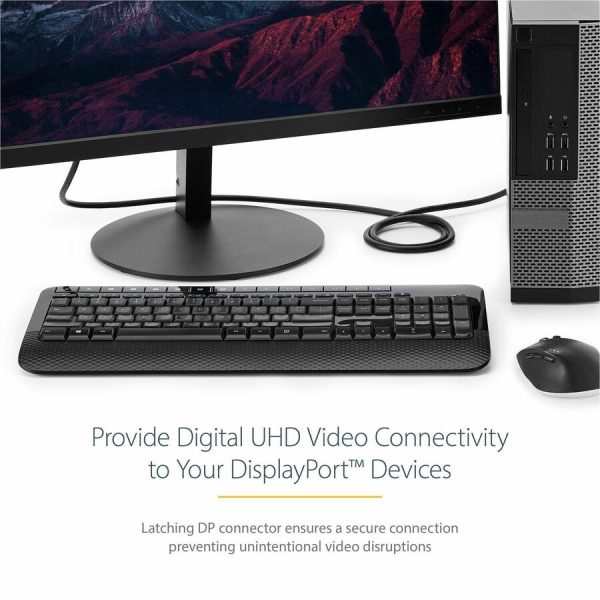 StarTech.com 10 ft Certified DisplayPort 1.2 Cable with Latches M/M - DisplayPort 4k - Image 2