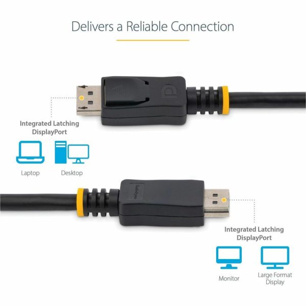 StarTech.com 10 ft Certified DisplayPort 1.2 Cable with Latches M/M - DisplayPort 4k - Image 5