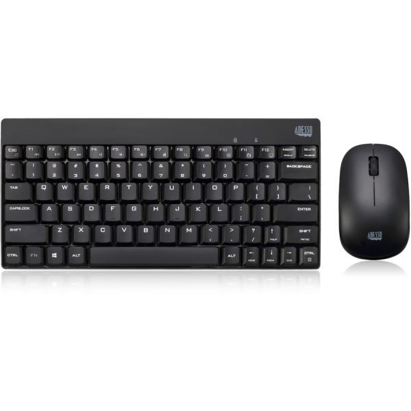 Adesso WKB-1100CB - Wireless Spill Resistant Mini Keyboard & Mouse Combo - Image 2