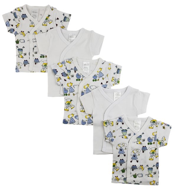 White Side Snap Short Sleeve Shirt - 5 Pack Cs_0203