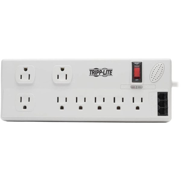 Eaton Tripp Lite Series 8-Outlet Surge Protector with DSL/Phone Line/Modem Surge Protection - 3150 Joules, 6 ft. (1.83 m) Cord, TAA - Image 8