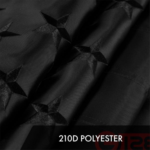 G128 10 Pack: All Black American USA US Flag 3x5 ft Embroidered Stars Sewn Stripes Brass Grommets - Image 4
