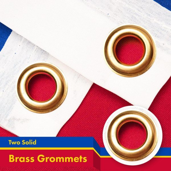 G128 Combo Pack: American USA Flag 3x5 Ft & Moldova Flag 3x5 Ft, Both Printed 150D Polyester, Indoor/Outdoor, Brass Grommets - Image 3