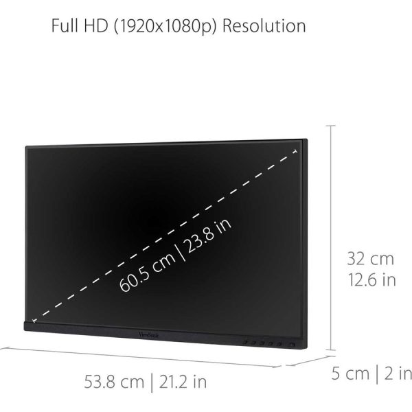 ViewSonic VG2455_56A_H2 24 Inch Dual Pack Head-Only 1080p IPS Monitors with USB C 3.2 with 90W Power Delivery, Docking Built-In, HDMI, VGA for Home and Office - Image 3
