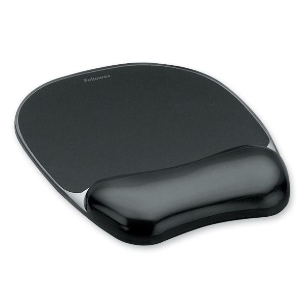 Fellowes® Crystal™ Gel Mouse Pad Wrist Rest - Black (9112101)