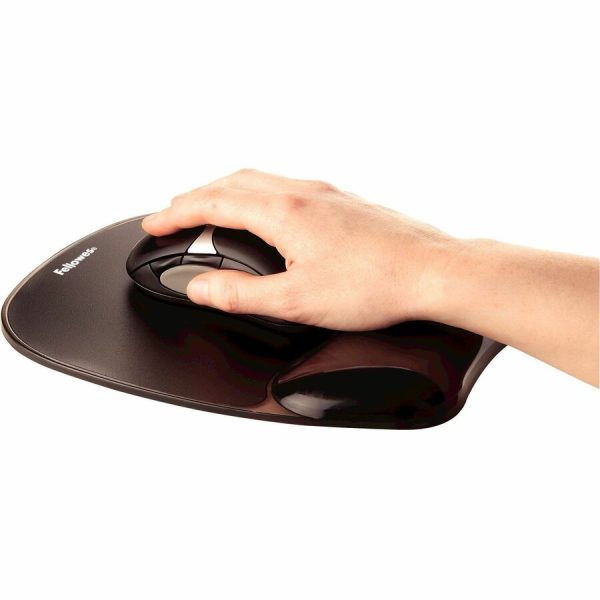 Fellowes® Crystal™ Gel Mouse Pad Wrist Rest - Black (9112101) - Image 3