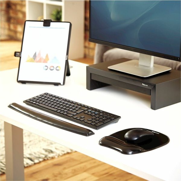 Fellowes® Crystal™ Gel Mouse Pad Wrist Rest - Black (9112101) - Image 4