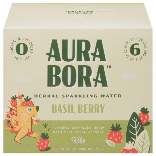 Aura Bora - Spk Water Basil Berry 6 Pack - Case of 4-6/12 FZ