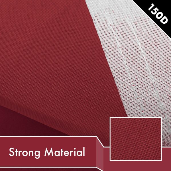 Solid Burgundy Color Flag 3x5 Ft 3-Pack Printed 150D Polyester By G128 - Image 4