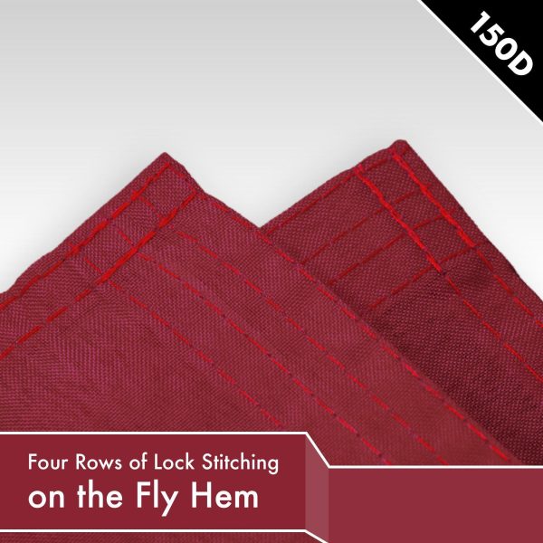 Solid Burgundy Color Flag 3x5 Ft 3-Pack Printed 150D Polyester By G128 - Image 5