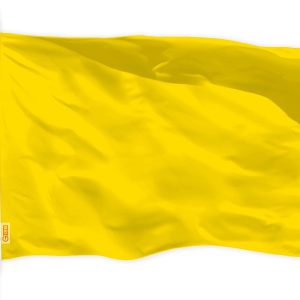 G128 Solid Yellow Color Flag | 2x3 Ft | LiteWeave Pro Series Printed 150D Polyester | Indoor/Outdoor, Vibrant Colors, Brass Grommets, Thicker and More Durable Than 100D 75D Polyester