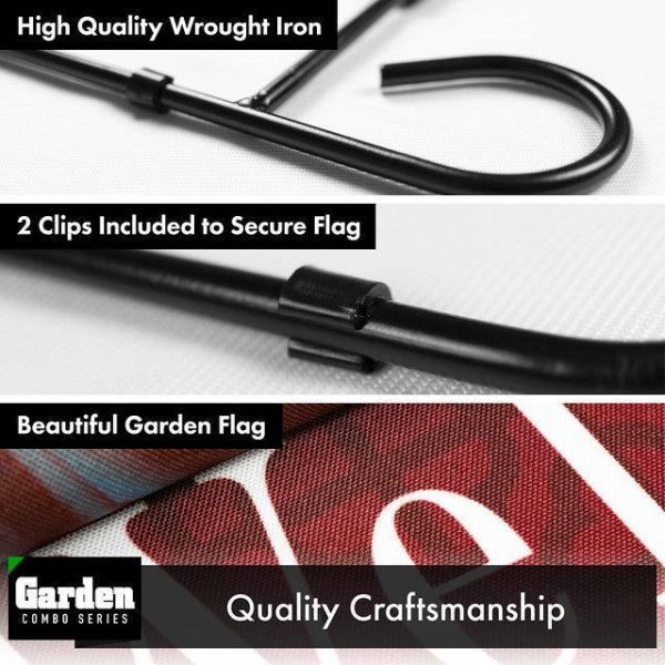 G128 Combo Pack: Garden Flag Stand Black 36x16 Inch & Garden Flag Welcome Sleeping Puppy 12x18 Inch - Image 3