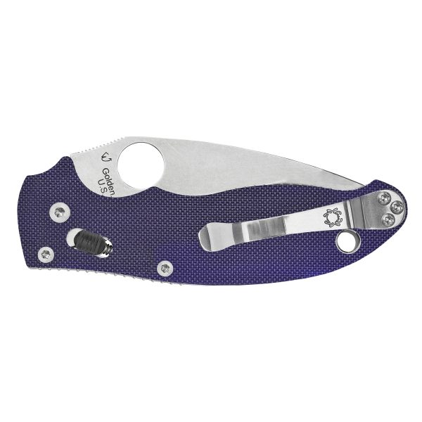 SPYDERCO MANIX 2 G-10 DARK BL 3.375" - Image 2