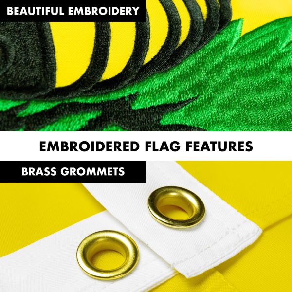 G128 - 5 Feet Tangle Free Spinning Flagpole (Black) Gadsden Flag Double Sided Brass Grommets Embroidered 2x3 ft (Flag Included) Aluminum Flag Pole - Image 4