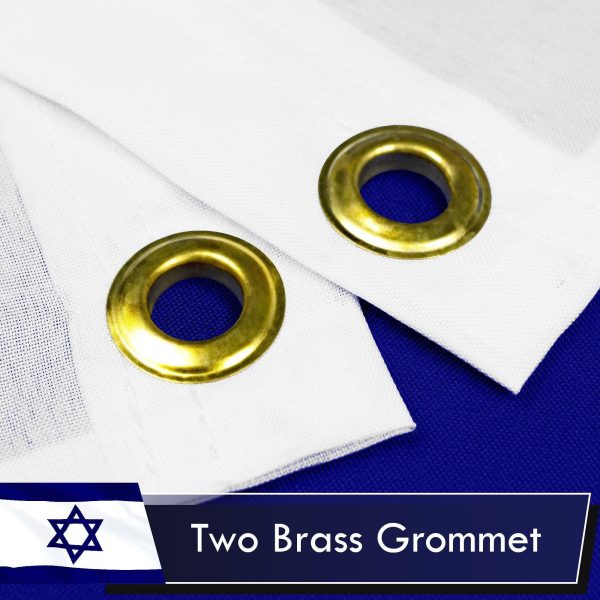 Israel Israeli Flag 3x5 Ft 2-Pack Printed Polyester By G128 - Image 2