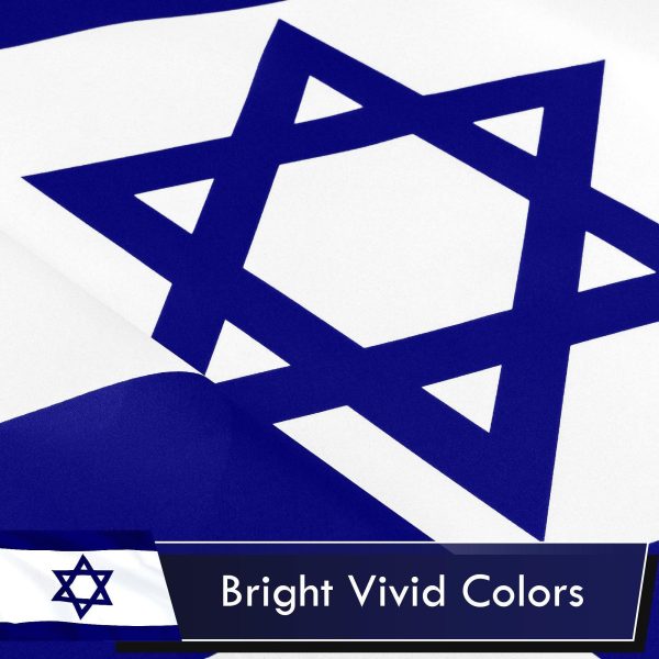 Israel Israeli Flag 3x5 Ft 2-Pack Printed Polyester By G128 - Image 3