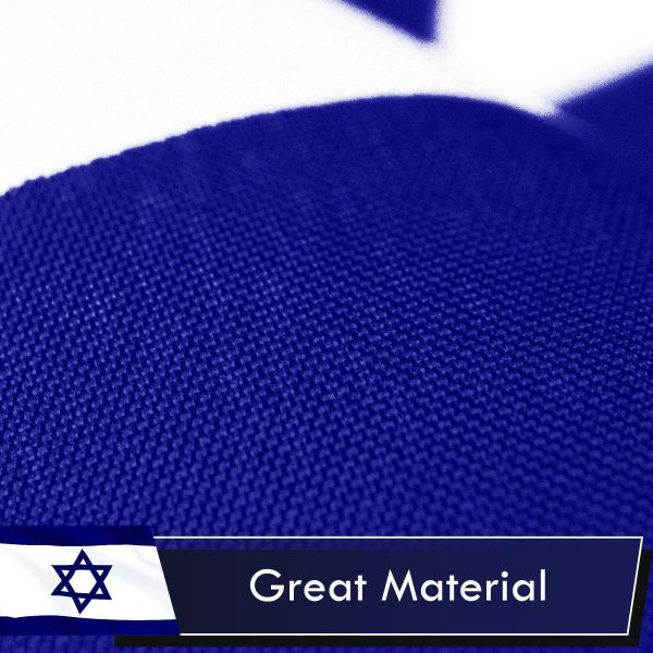 Israel Israeli Flag 3x5 Ft 2-Pack Printed Polyester By G128 - Image 4