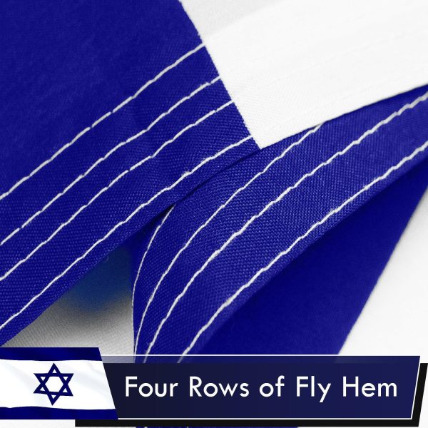 Israel Israeli Flag 3x5 Ft 2-Pack Printed Polyester By G128 - Image 5