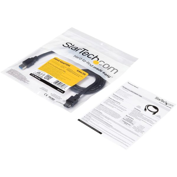 StarTech.com USB 3.0 to eSATA HDD / SSD / ODD Adapter Cable - 3ft eSATA Hard Drive to USB 3.0 Adapter Cable - SATA 6 Gbps - Image 7