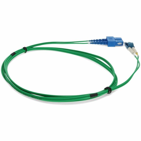 AddOn 10m LC (Male) to SC (Male) Green OS2 Duplex Fiber OFNR (Riser-Rated) Patch Cable - Image 5