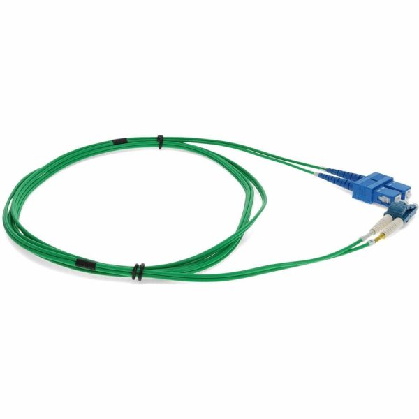 AddOn 10m LC (Male) to SC (Male) Green OS2 Duplex Fiber OFNR (Riser-Rated) Patch Cable - Image 6