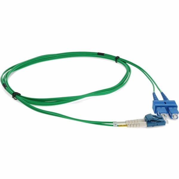 AddOn 10m LC (Male) to SC (Male) Green OS2 Duplex Fiber OFNR (Riser-Rated) Patch Cable - Image 7