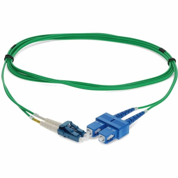 AddOn 10m LC (Male) to SC (Male) Green OS2 Duplex Fiber OFNR (Riser-Rated) Patch Cable - Image 8