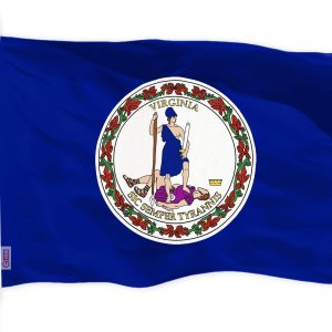 G128 Virginia State Flag | 3x5 feet | Printed 150D, Indoor/Outdoor, Vibrant Colors, Brass Grommets, Quality Polyester, Much Thicker More Durable Than 100D 75D Polyester